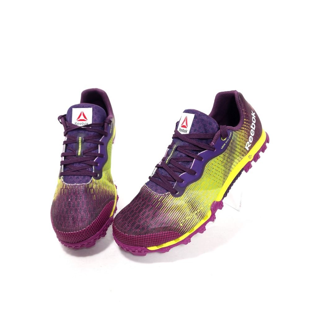 Reebok All Terrain Series Purple Yellow Running Shoes Women's V65913 Size 9